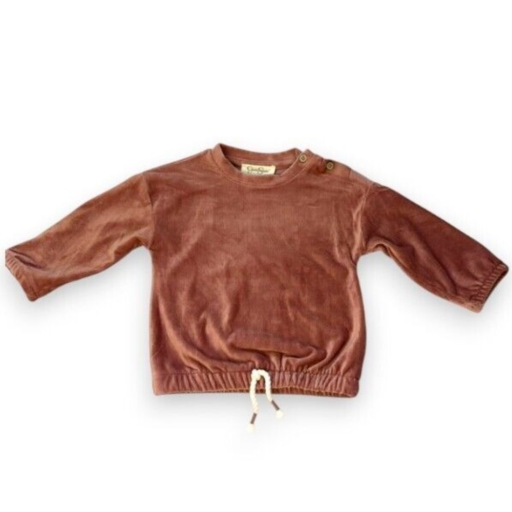 Jessica Simpson Infant Kids Velour‎ Pullover NWT - Size 18mo - Light Mauve